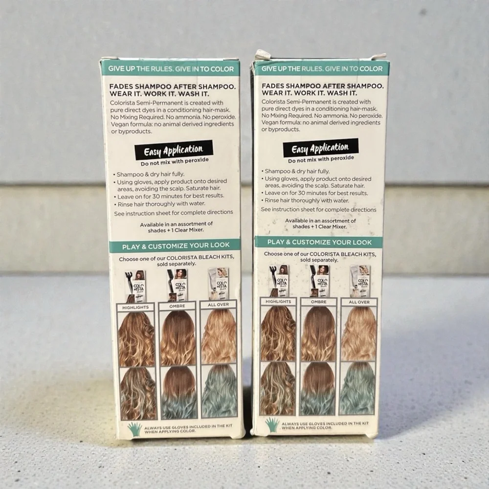 L’Oréal Paris Colorista Semi-Permanent Hair Color #AQUA700 Bundle of 2 - Picture 3 of 5